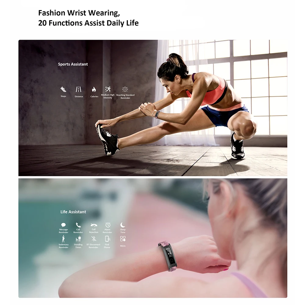 Умный Браслет huawei Honor Band 5, версия баскетбола, смарт-браслет, руководство по бегу, смарт-браслет, 2 режима ношения, водонепроницаемые Смарт-часы
