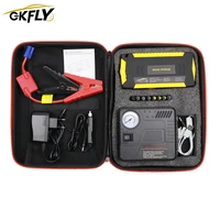 gkfly emergency air compressor pump starting device cables booster portable power bank starting petrol diesel car jump starter