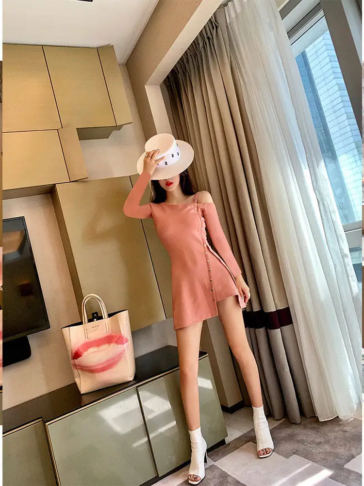 Сексуальное летнее женское мини-платье без бретелек в Корейском стиле