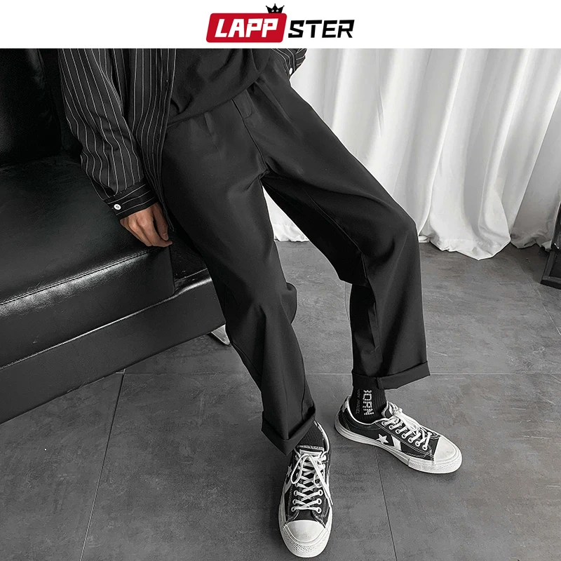 LAPPSTER Мужские Streetwear бегуны Брюки 2019 Mens Hip Hop Black Тренировочные штаны мужчины