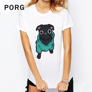 Футболка унисекс, футболка с принтом французского мопса футболка с бульдогом, Готическая уличная одежда, белая футболка, женская футболка, 2019