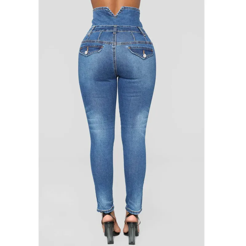 Женские узкие джинсы джинсовые брюки Топ бренд стрейч женские Высокая талия