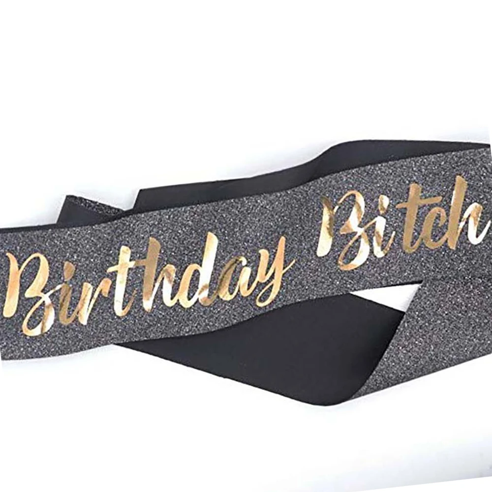 Атласный пояс на день рождения блестящий черный золотой товары для девочек и