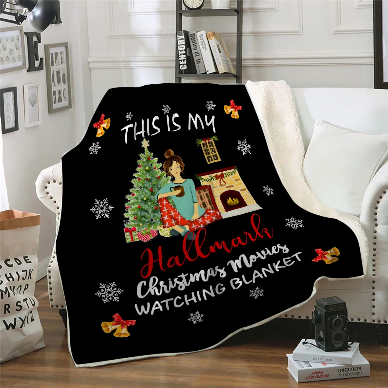 Дизайнерское одеяло с надписью моей дочери покрывало на диван зимнее Флисовое