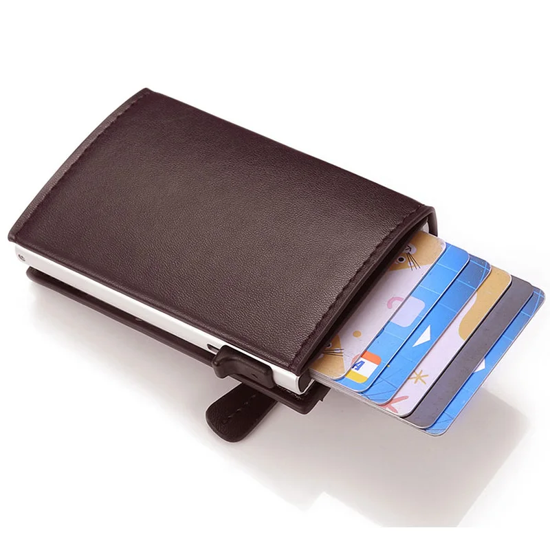 Кошелек мужской из натуральной кожи с Rfid-защитой и отделением для кредитных карт