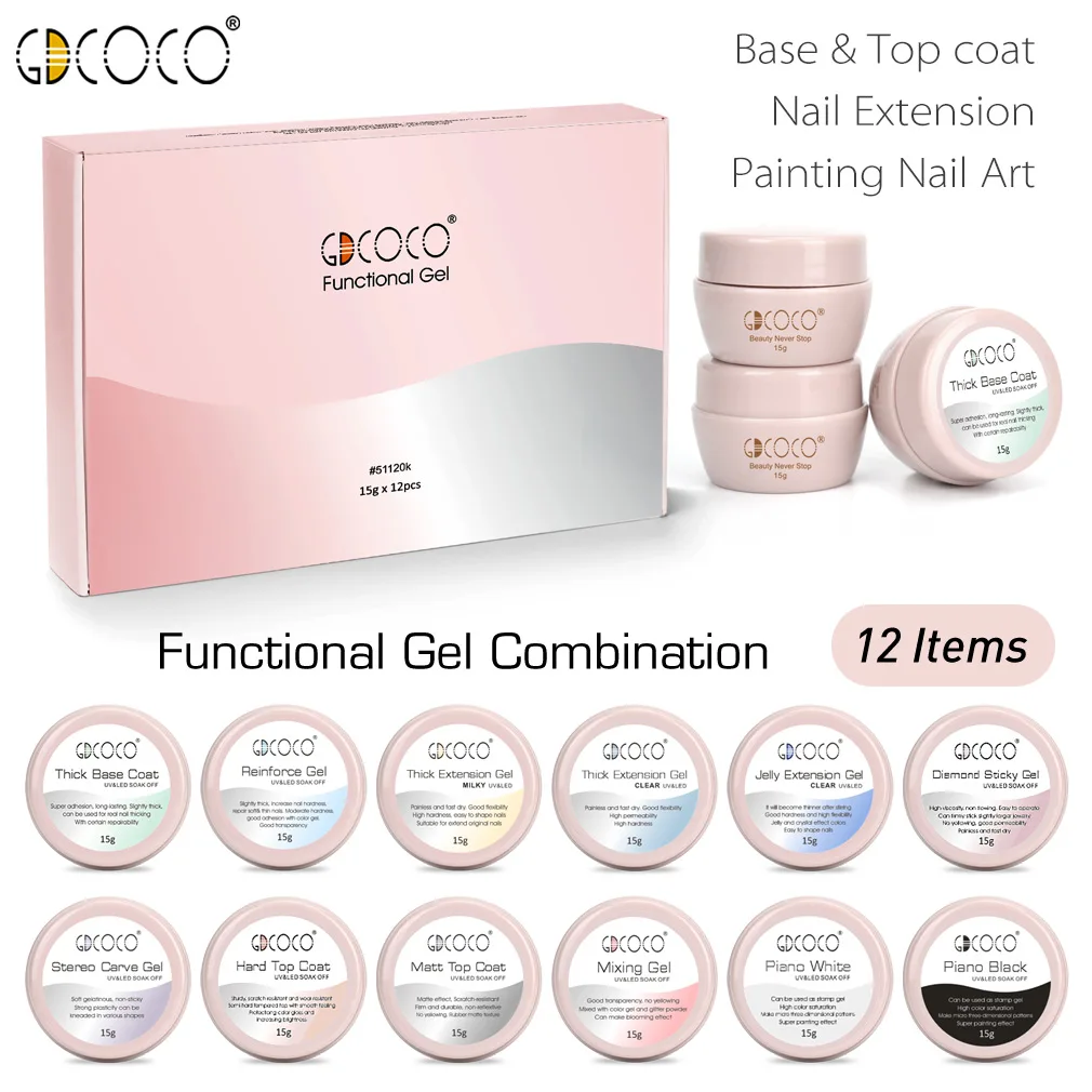 12 шт/комплект Venalisa поставка GDCOCO 15 г удлинитель французский гель ПВХ стерео Carvo