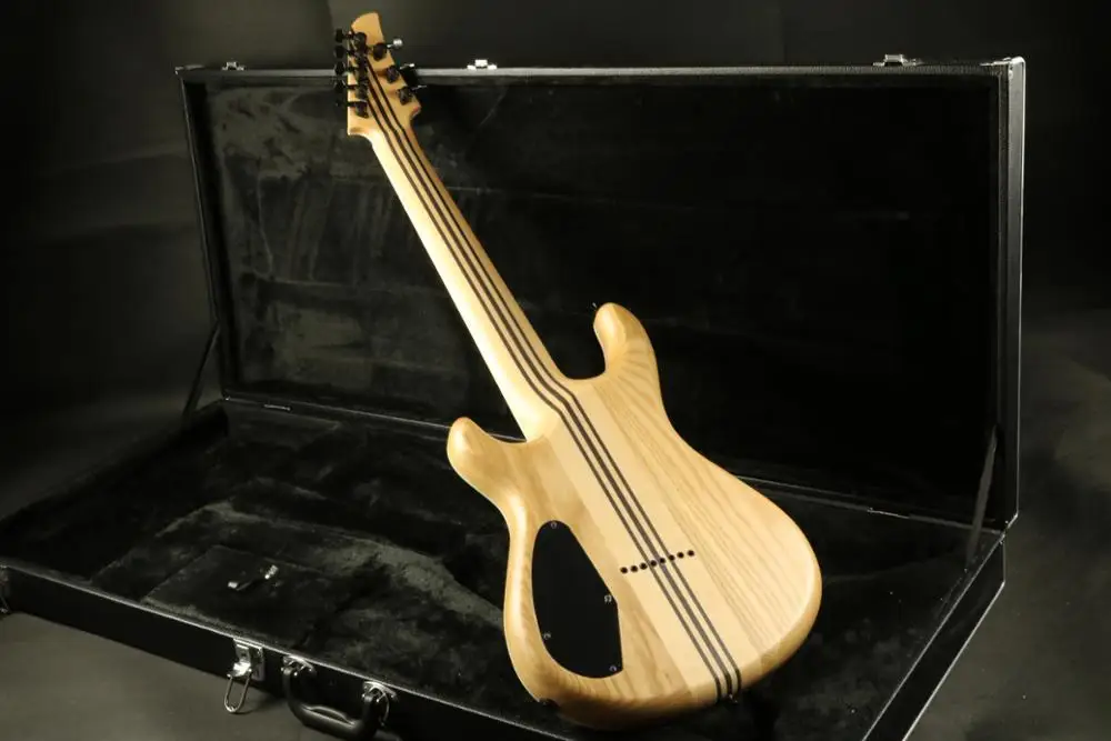 Качественная 8 струнная электрогитара ra spalted клен Топ шея через тело гитара