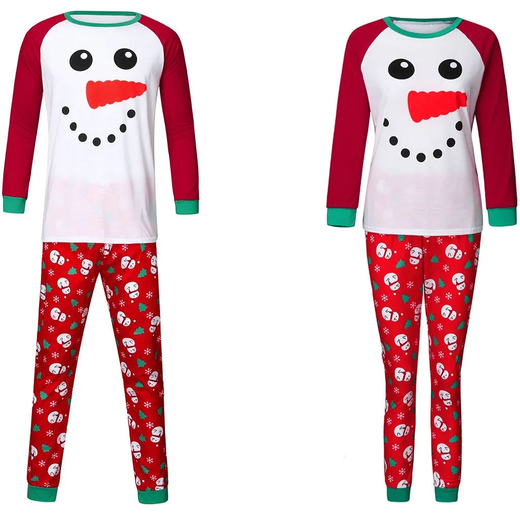 

Christmas Pajamas Two Piece Set Matching Outfit Family Sleepwear Men Women Print Pajama Set Long Sleeve Xmas Leisure Homewear