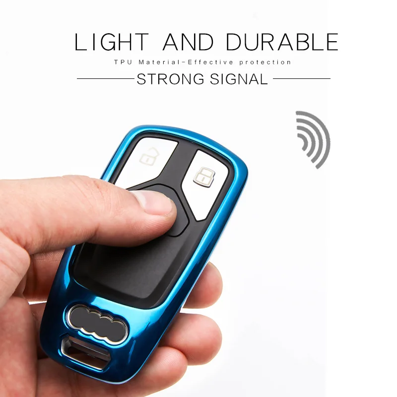 Защитный чехол для автомобильного ключа из ТПУ Audi A4l A4 B9 B7 Avant Q5 Q7 RS3 TT MK1 A3 8P A6 C6 4F