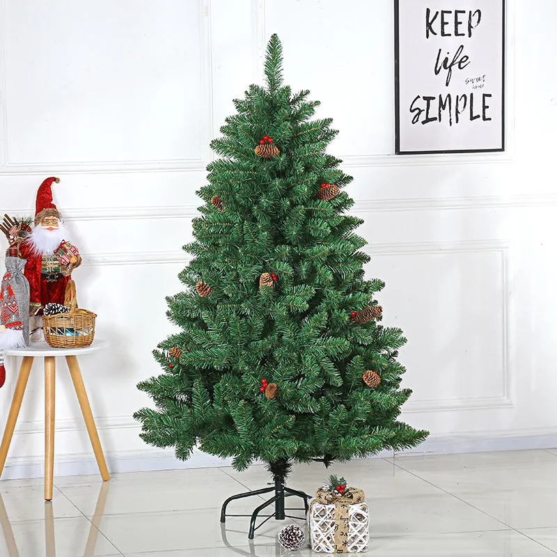 120/150/180/210/240cm Home or office simple and elegant Christmas tree pinecone red fruit decoration | Дом и сад