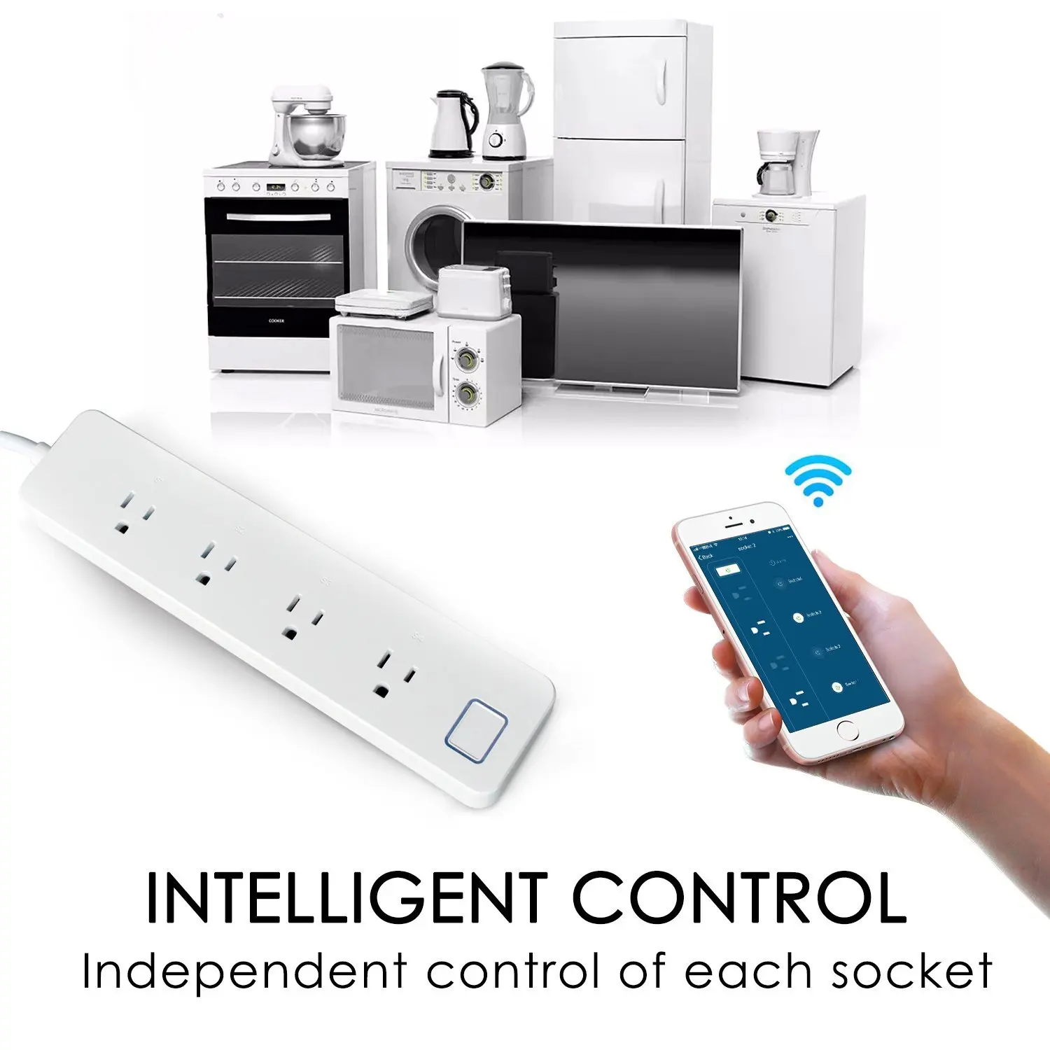 Wifi Smart Power Strip USB Outlet Surge Protector US Plug Sockets Switch индивидуально дистанционное управление