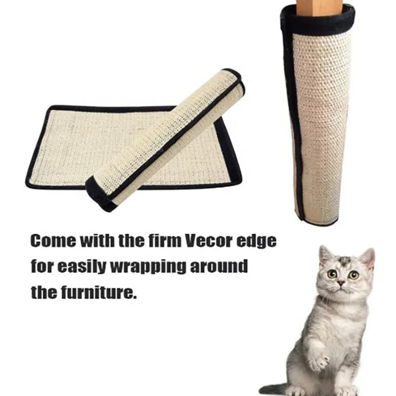 Sisal Cat Scratching Pads Mat For Cats Protecting Furniture Foot Chair Protector Pad Climbing Tree cat Scratch Board Toy | Дом и сад