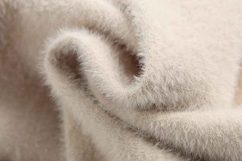 

Women Mink Cashmere Autumn Casual Knit Jacket Winter Female Sweater Coat Loose Long-sleeved Knitted Cardigan