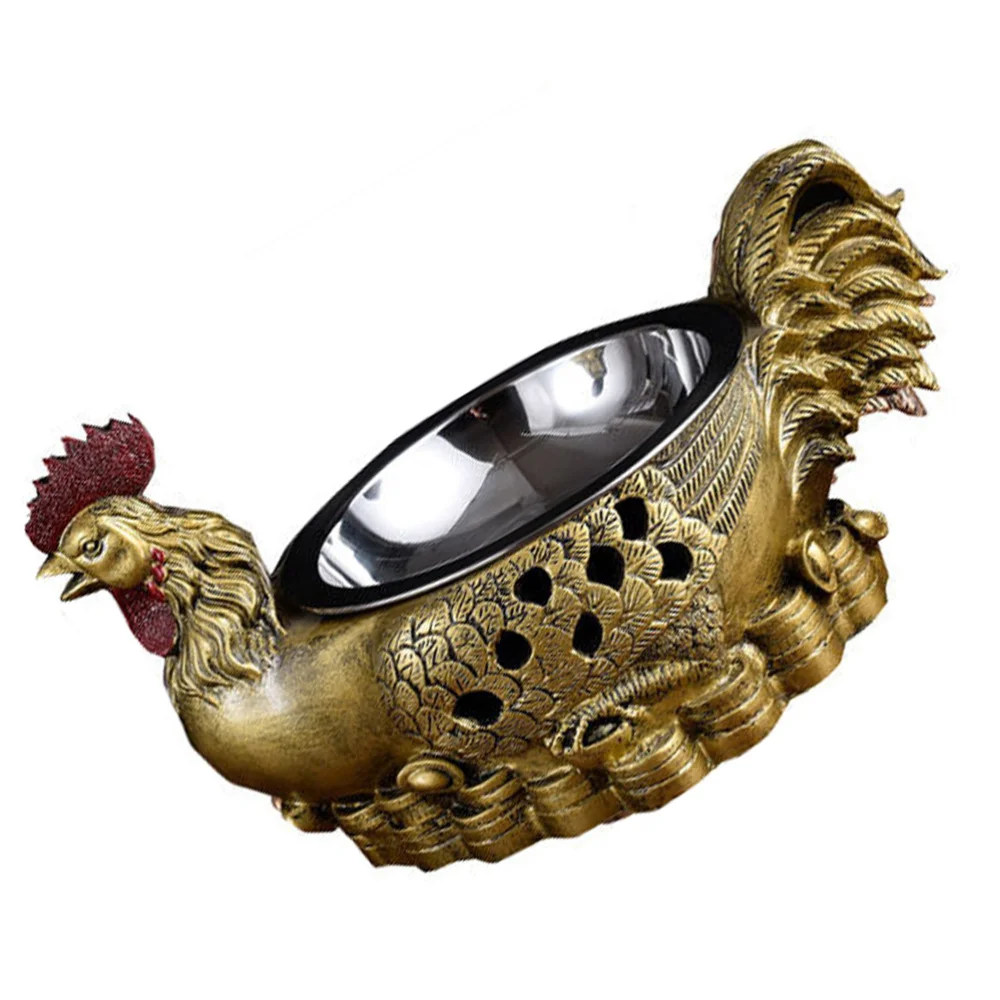 

Rooster Shape Food Storage Plate Food Serving Plate Stainless Steel Food Tray