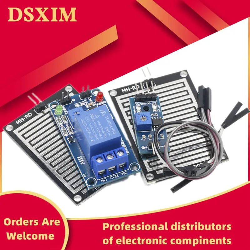 Модуль датчика дождя + релейный модуль управления 5 в 12 В постоянного тока датчик