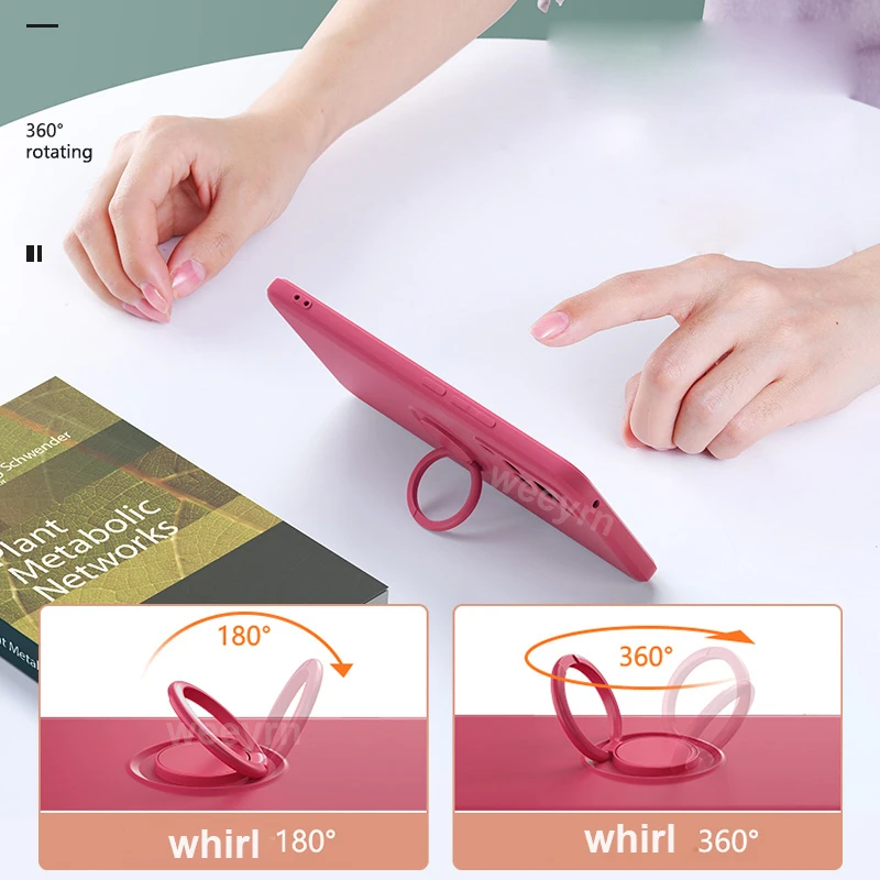 Poco M3 PocoM3 Pro Case Original Liquid Silicone Ring Holder Soft Case For Xiaomi Poco M3 M4 PocoM3 M4 Pro 4G 5G Protector Cover
