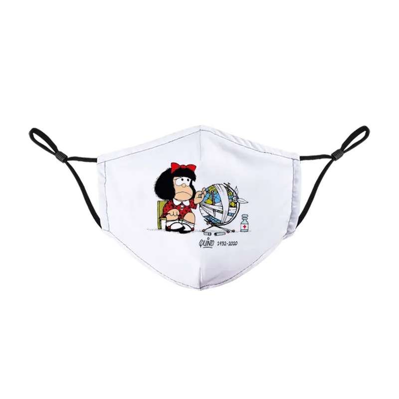 

Mafalda Mask Reusable Washable Windproof Mask Adult/Child Comic Role Playing Masque With PM2.5 Filter Mafalda Customize Gift