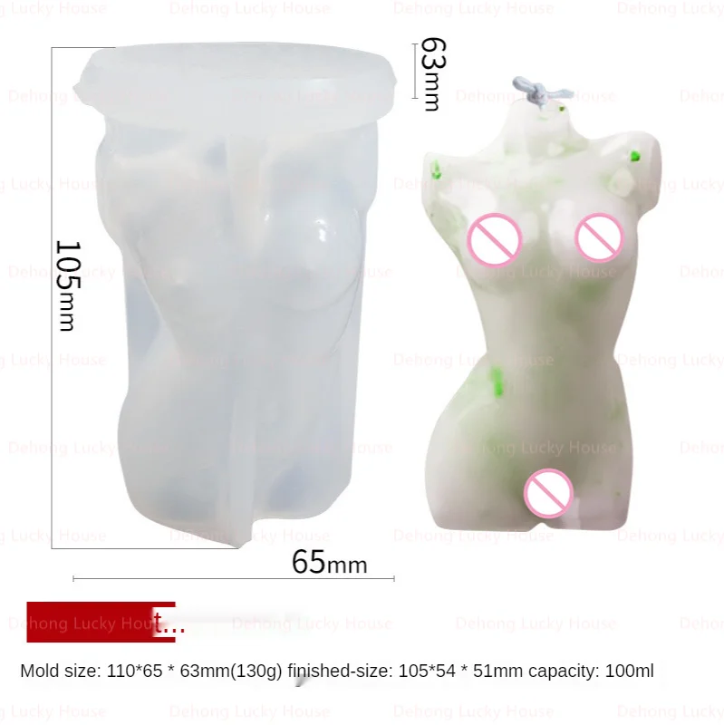 

3D Body Candle Silicone Mold Male Female Crystal Epoxy Resin Mold Soaps Chocolate Cake Decor DIY Art Craft Gifts Making Supplies