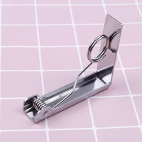 2pcs useful stainless steel tablecloth clamps wedding promenade table cover holder clip promenaderound board stable clips