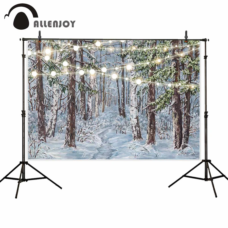 Allenjoy фон для фотосъемки в зимней Стране Чудес Блестящий светильник с