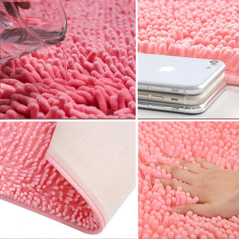 Горячая Распродажа шенилловый ковер нескользящий коврик для ванной комнаты с