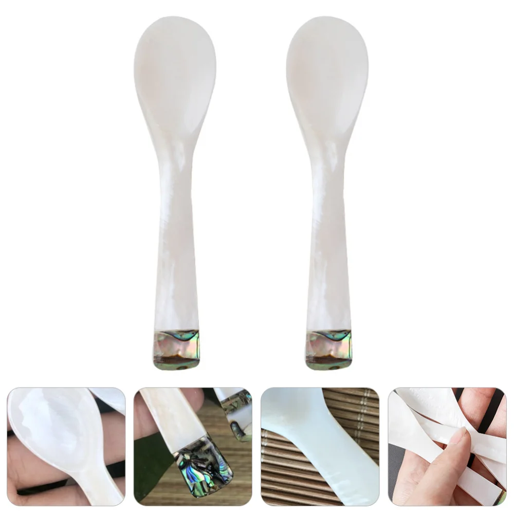 

2pcs Creative Shell Spoon Delicate Dessert Spoons Exquisite Coffee Scoop