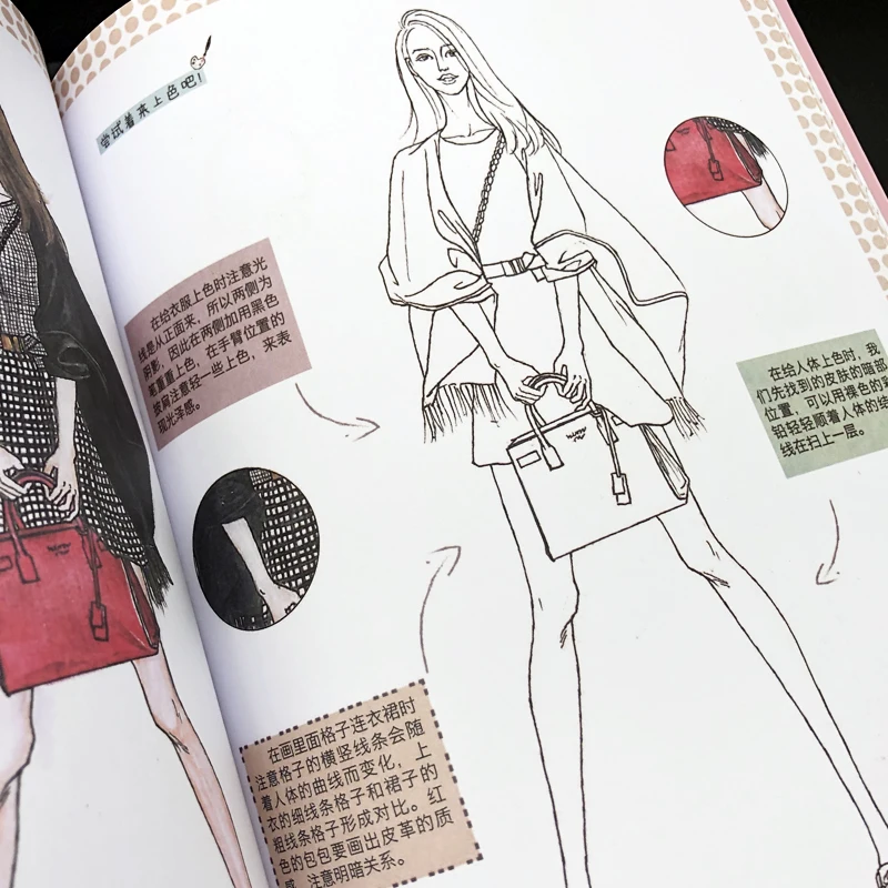 Дизайнерская модная одежда для иллюстрации с ручной росписью блокнот наряд