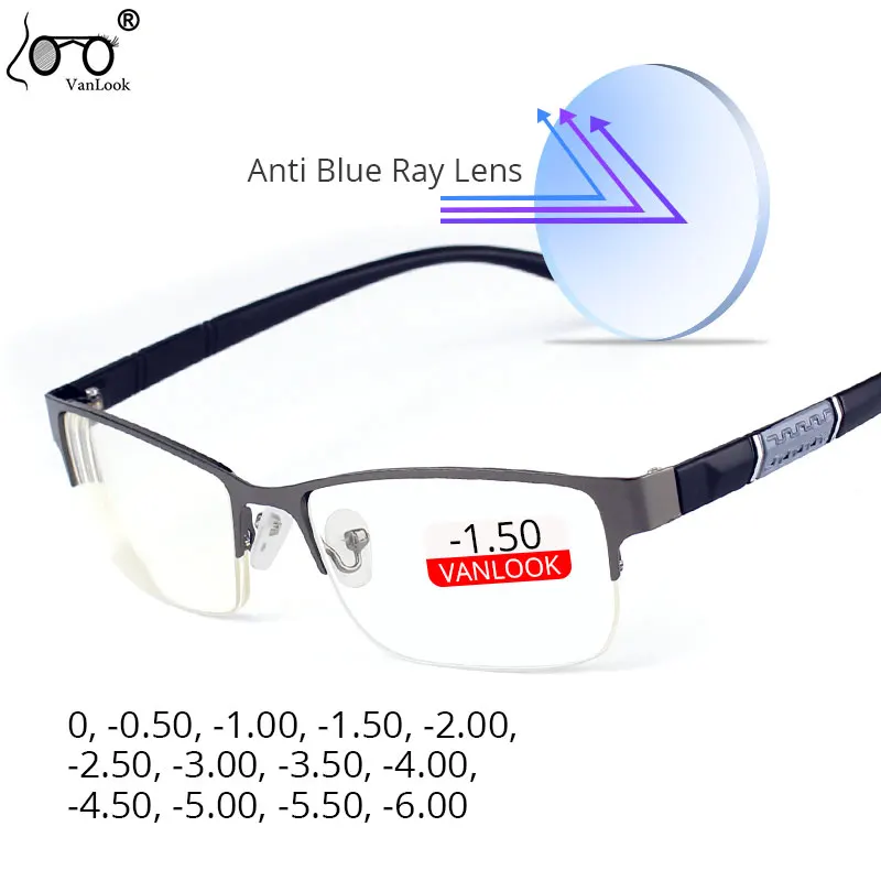 Очки для близорукости мужские с защитой от синего излучения аксессуар работы за