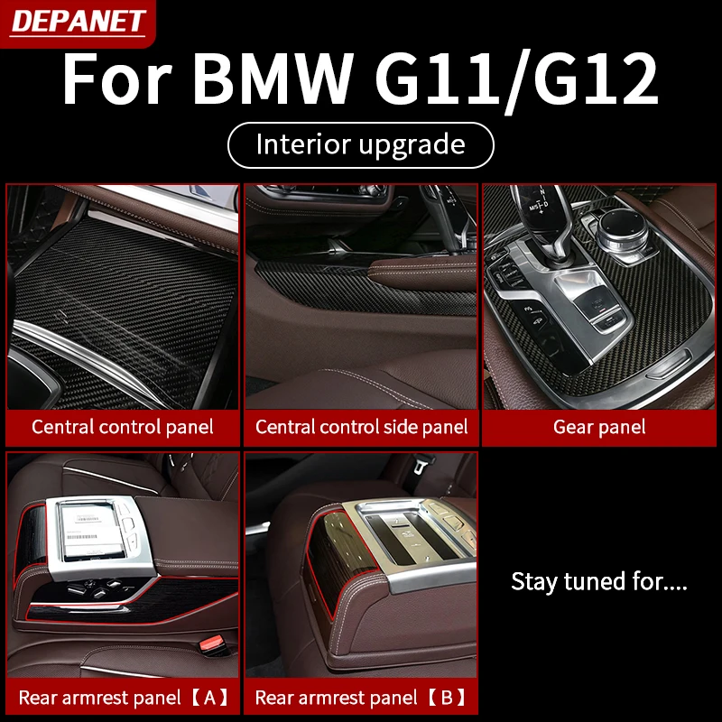 

carbon fiber trim for BMW G11 G12 7 series 2017-2021 door panel outlet Multimedia interior accessories