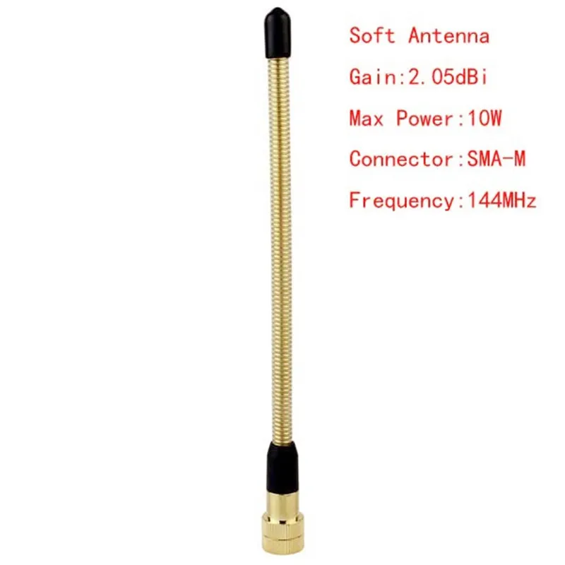 Мягкая радиоантенна SMA M Flexible Golden Карманный УКВ 144 МГц для TONGFA TF UV985 BAOFENG BF UV3R TYT Ham