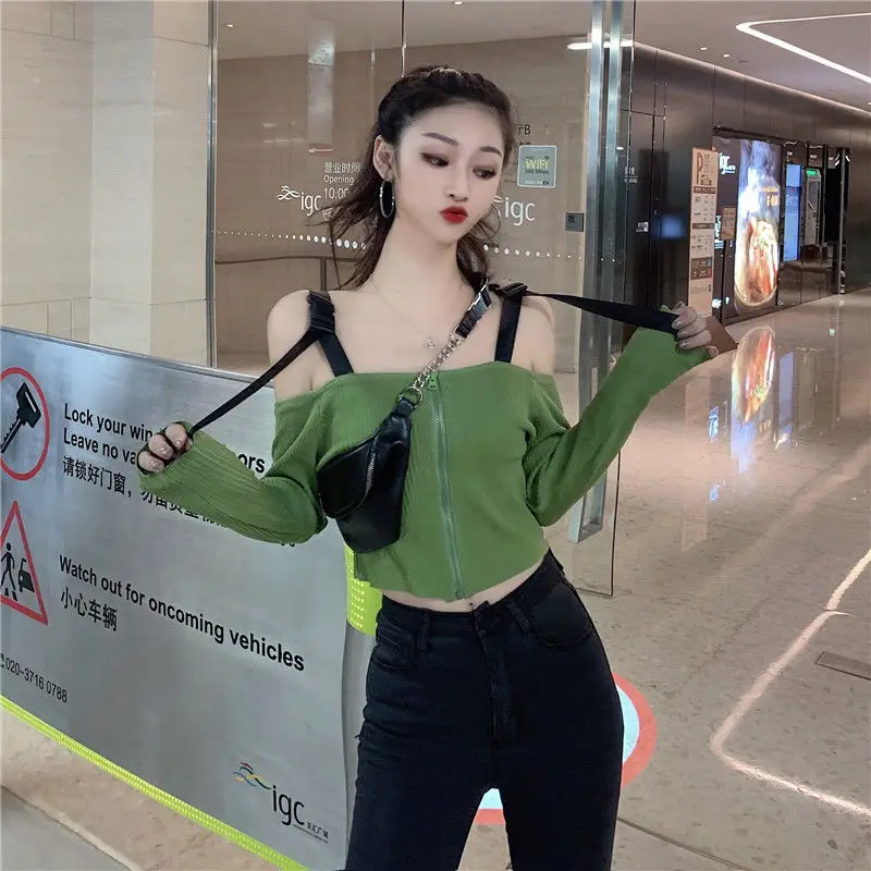 Женские свитера Femme Chandails Для женщин с открытыми плечами и вышивкой на тонких