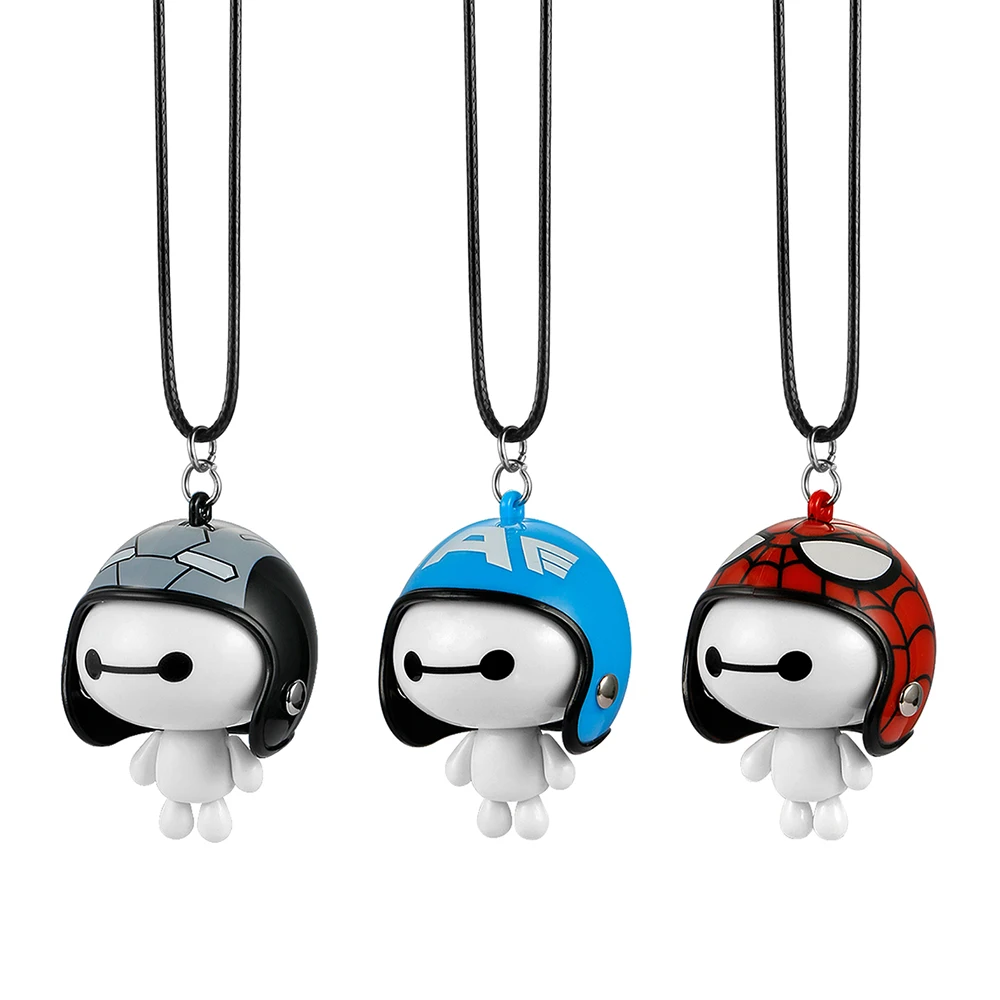 Автомобильный кулон милый шлем Baymax робот кукла подвесная авто аксессуары