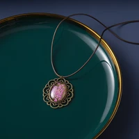 hot fomalhaut hand painted plum flower immortal flowers time gem necklace long strip pendant necklaces women 2015 jewelry cx 125