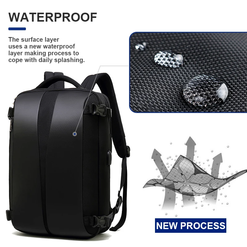 Мужской рюкзак с защитой от кражи для ноутбука 17 дюймов usb зарядкой Школьный