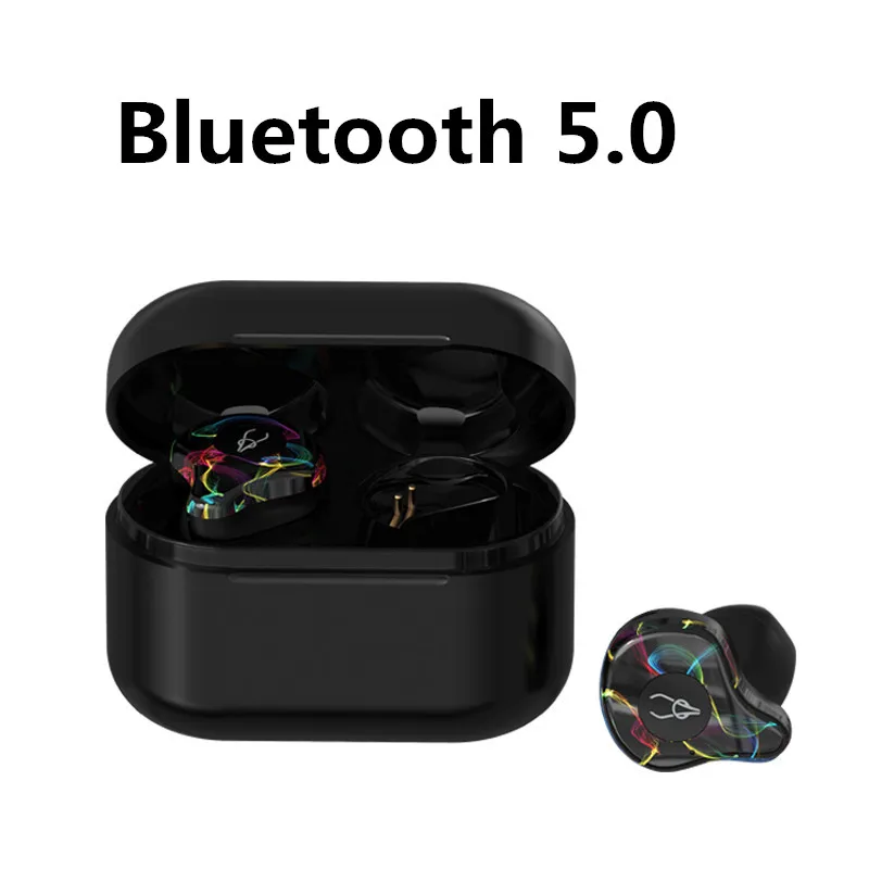Беспроводные Bluetooth наушники 5,0 с зарядным ящиком, черные бинауральные наушники-вкладыши, спортивные наушники для бега, розовая Водонепроницаемая стереогарнитура - Цвет: dancer