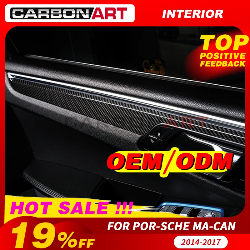 

100% Real Carbon Fiber For por-sche ma-can interior door dashbord Trims Car Styling carbon fiber interior door dashbord