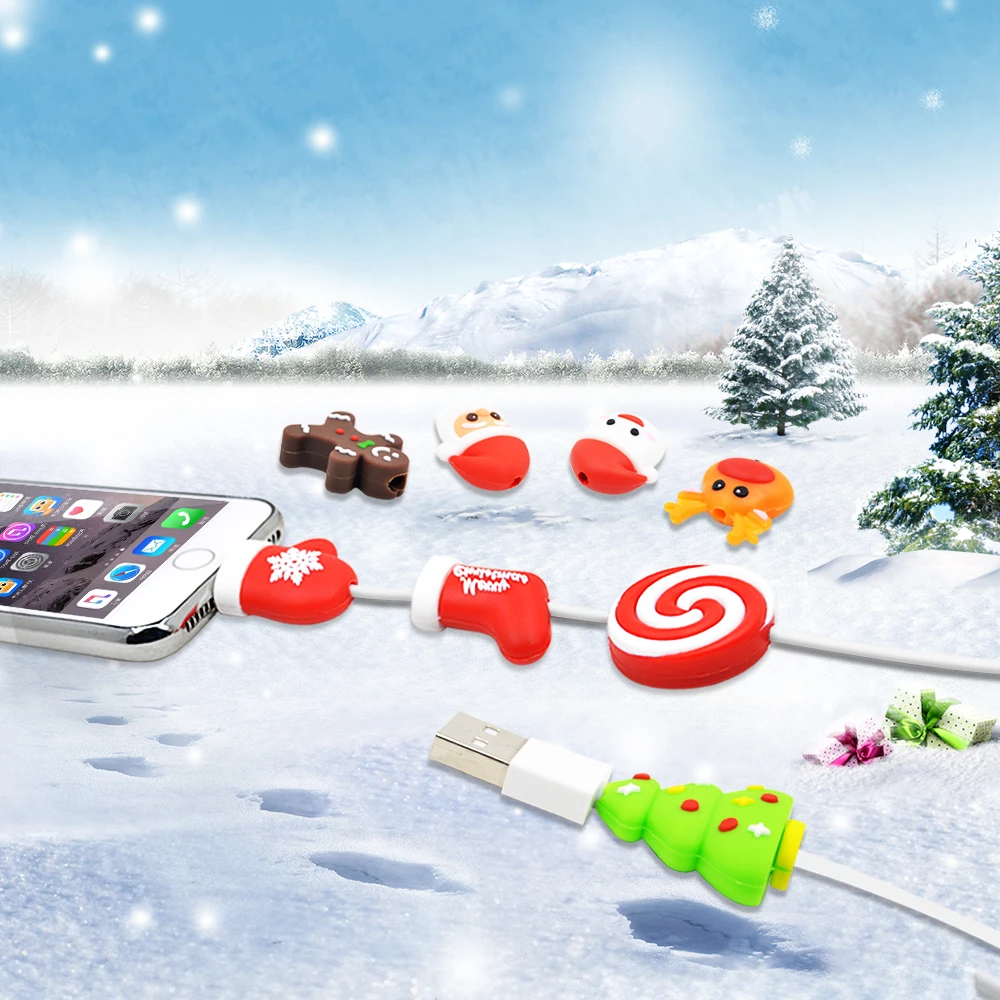 CHIPAL милые животные мультфильм протектор кабеля укусы для iPhone зарядка данных