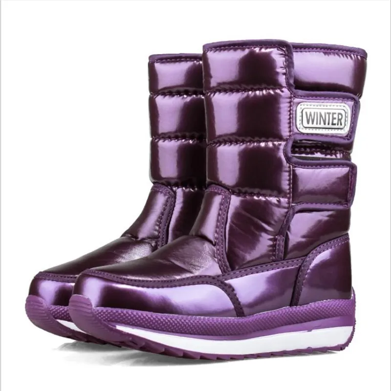 

Comfortable Woman child Snow Boots boys and girls Winter Warm Platform Fur Sequin Shoes Women Boots Bota ankle boots Parent-chil