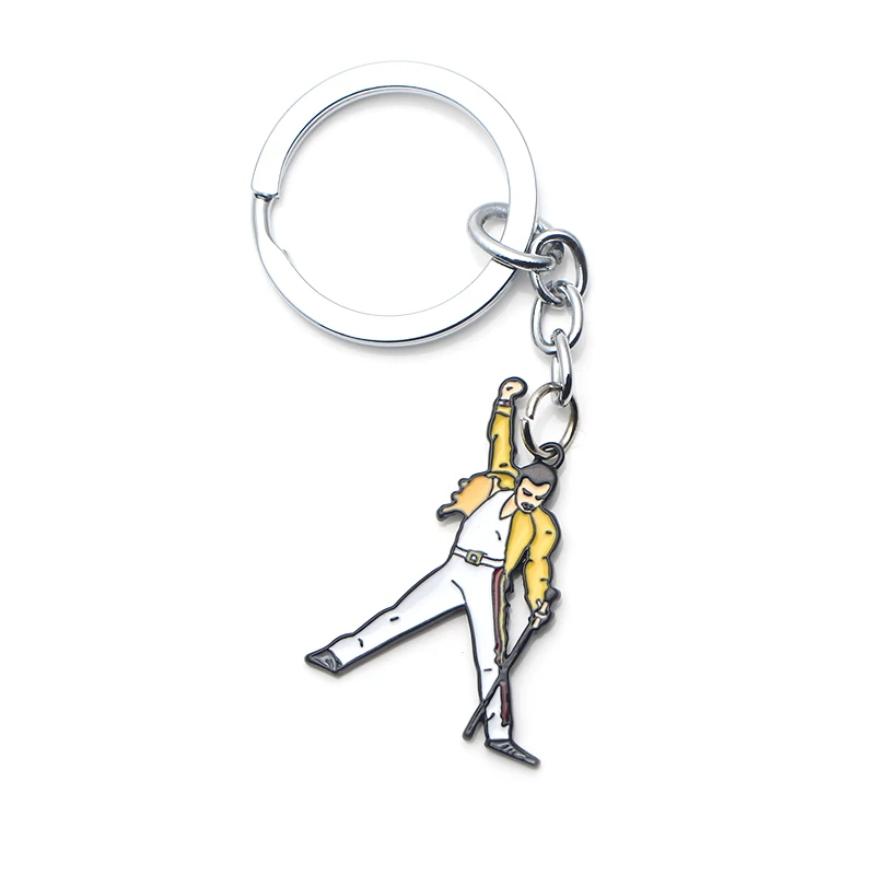 

Wholesale 20pcs/lot Singer Metal Alloy Pendant Key Chains Ring Gift For Women Men Bag Cool Keychain Keyring Fan Jewelry
