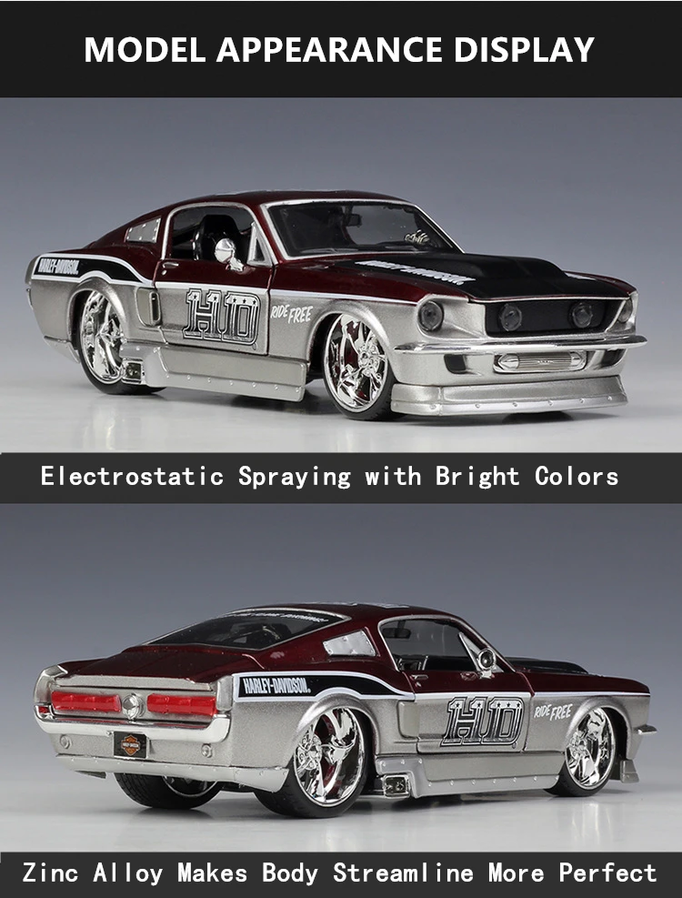 Maisto 1:24 1967 Ford Mustang GT сплав модель автомобиля ремесла Коллекция украшения игрушки инструменты подарок