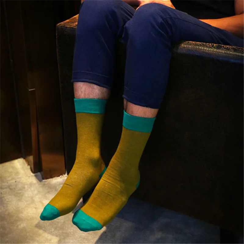 Классические цветные мужские носки MYORED из чесаного хлопка деловые с длинным