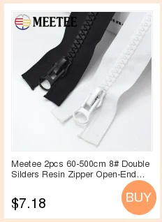Meetee 8#120 см Двойные застежки-молнии из смолы, двойные ползунки, спортивная одежда, сумки, швейные принадлежности, домашний декор, материалы для рукоделия