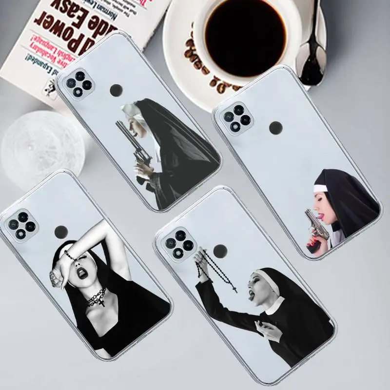 

Sister nun sexy girl woman Phone Case Transparent for Xiaomi redmi note 8 9 10 11 t lite pro ultra mix 4 k40