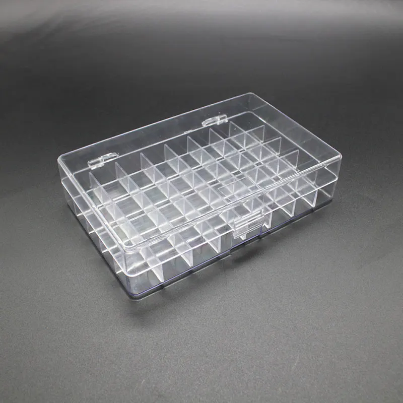 

Empty 40 Grids Fixed Plastic Transparent Storage Organizer Case For Finger Sponge Daubers