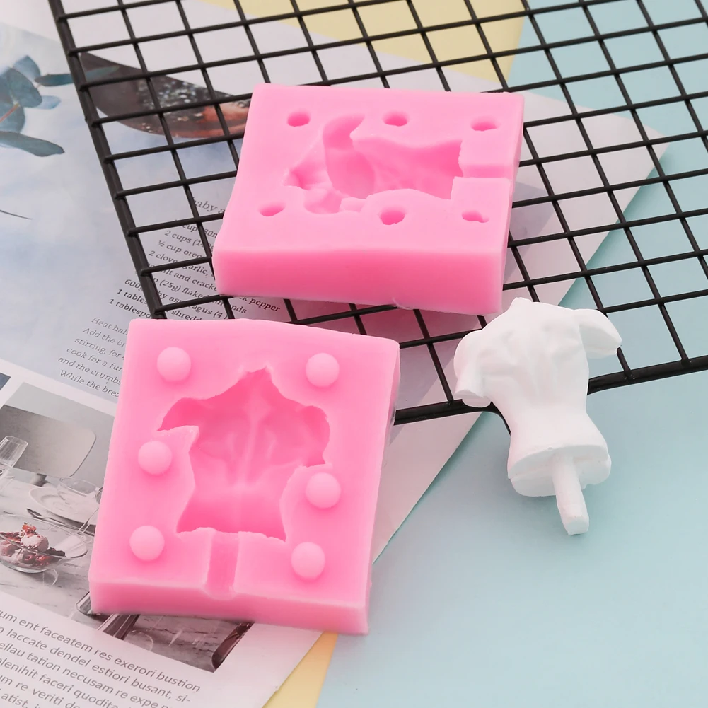 Кукла средства ухода за кожей 3D силиконовая форма для фонданов, шоколада для декорирования торта глины пресс-форма для мужские и женские DIY Инструменты для выпечки для свадьбы