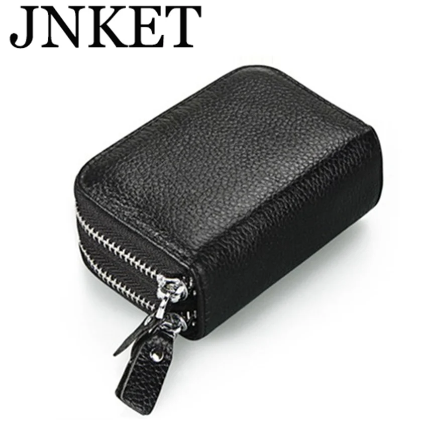 

JNKET New Antimagnetic RFID Wallet Cowhide Short Wallet Clutch Wallet Billfold Money Clip Card Bag Wallet Notecase
