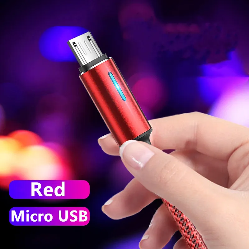 Микро USB кабель 5A LED быстрой зарядки Micro кабеля для передачи данных Huawei Samsung Xiaomi