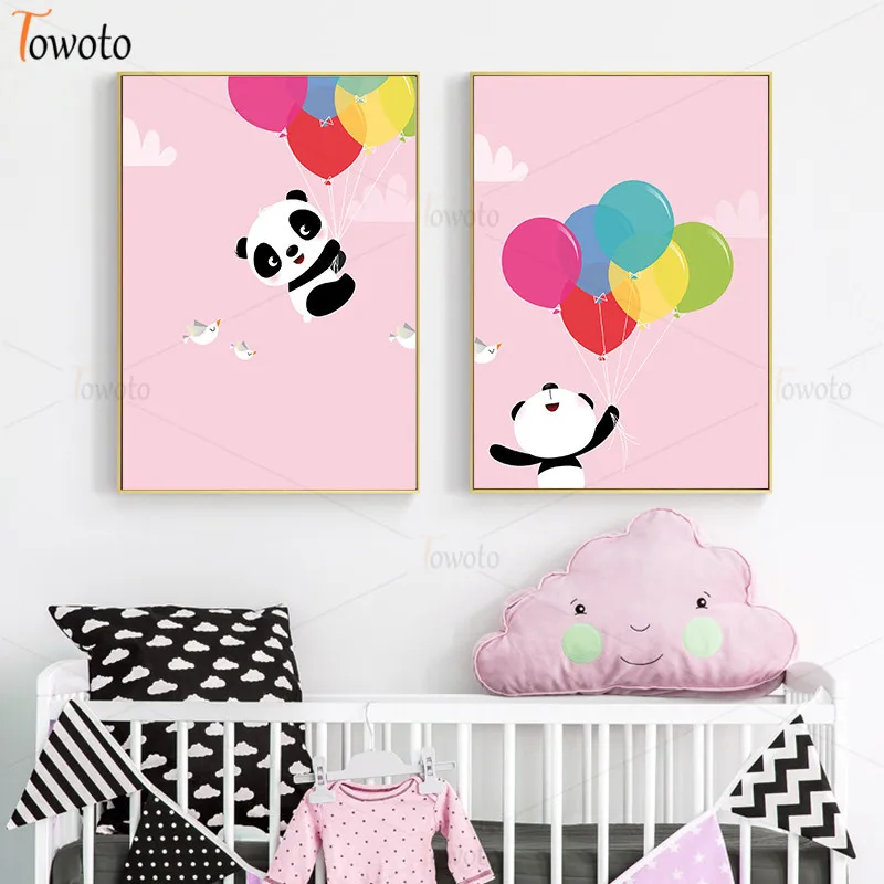 В стиле Little Panda фотофоны с изображением цветных воздушных Плакаты и принты