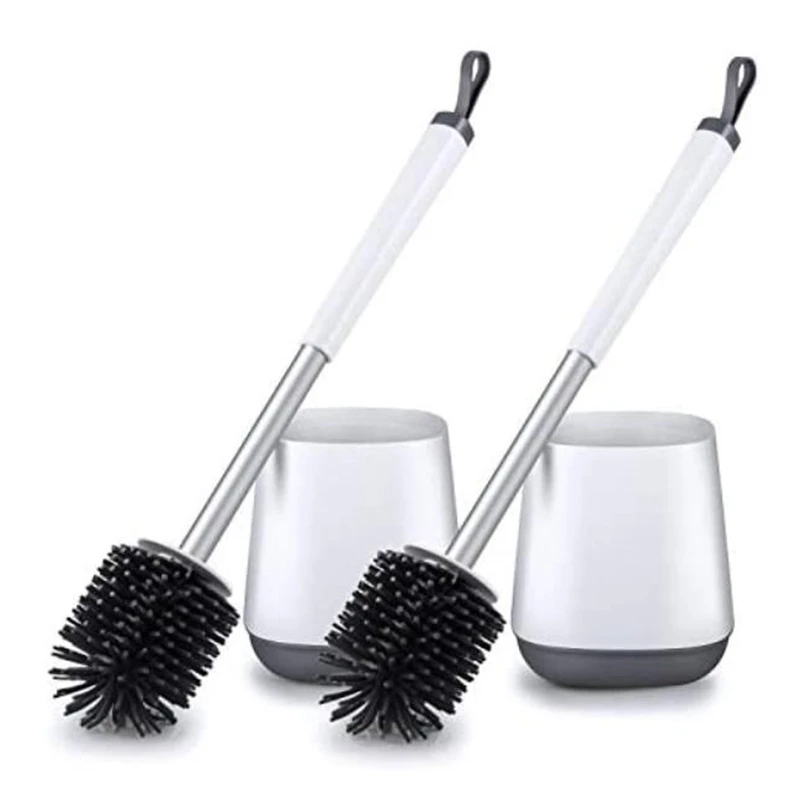 

2 Pcs Toilet Bowl Cleaning Brush and Bracket Set for Bathroom Storage and Organization,Toilet Cleaning Brush with Handle