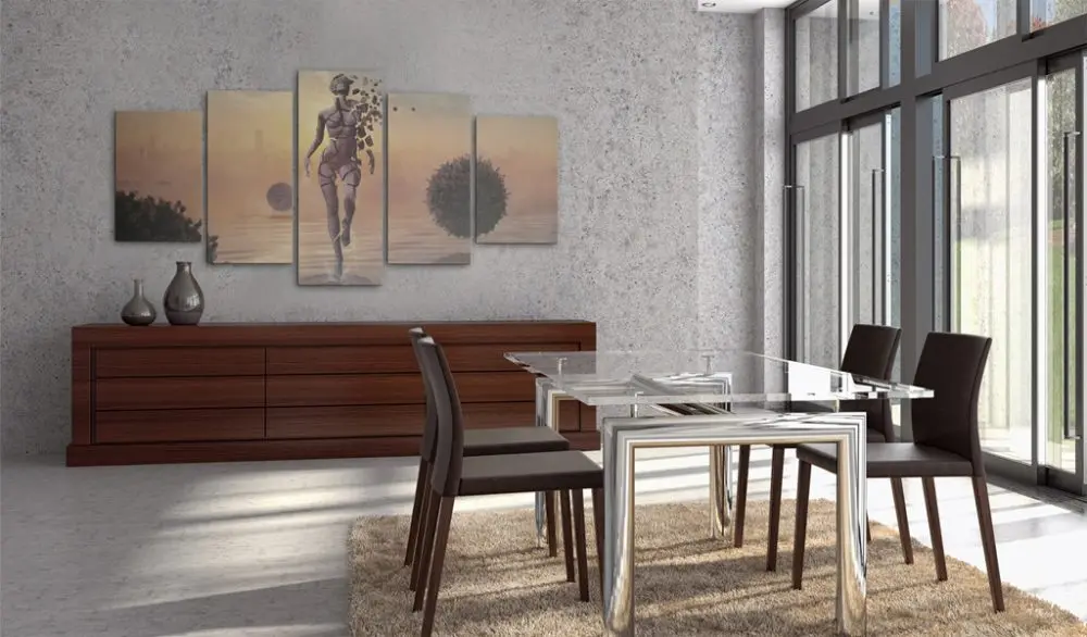 

Abstract Figures Home Wall Decoration Five Piece Set Canvas Printing Drawing Living Room